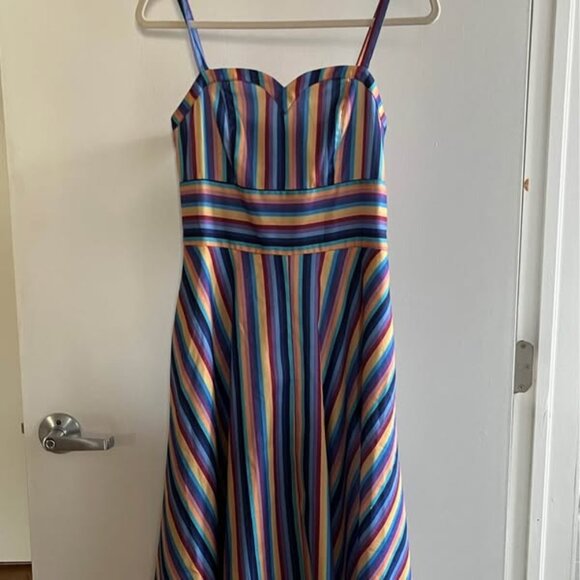 Voodoo Vixen Multicolor Striped Dress - Picture 1 of 4